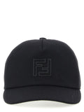 Fendi Black Wool Baseball Cap