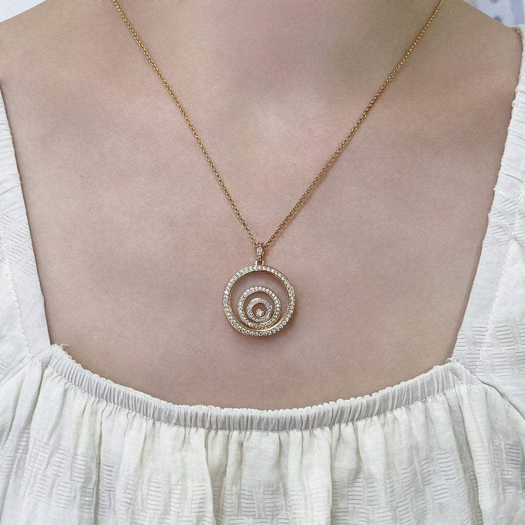 CHOPARD HAPPY SPIRIT DIAMOND PAVED NECKLACE