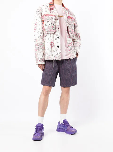 sacai paisley-print shirt jacket