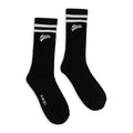 Black/White Varsity Script Sock