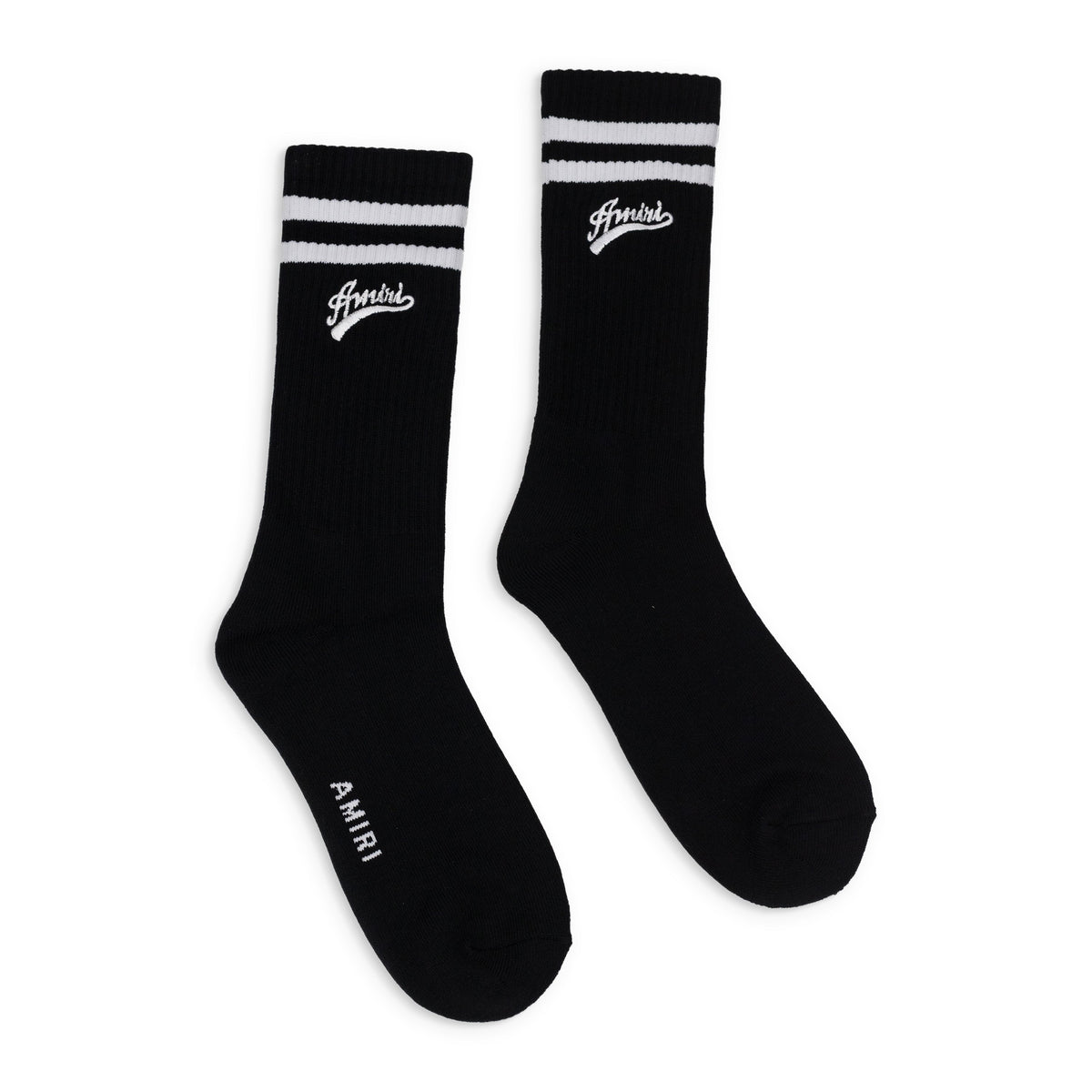 Black/White Varsity Script Sock