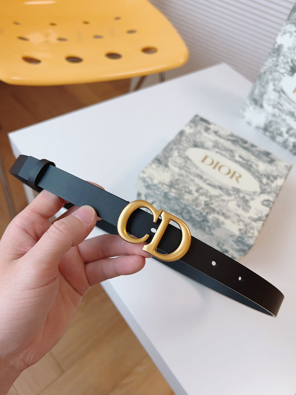 DIOR 25S BELT 20 MM IN BLACK CALFSKIN 613185