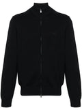 BOSS high-neck cotton cardigan