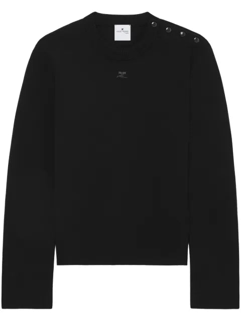Courrèges shoulder snaps sweater