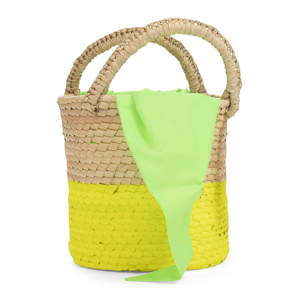 EXCLUSIVE NEON BUCKET YELLOW SHOULDER BAG