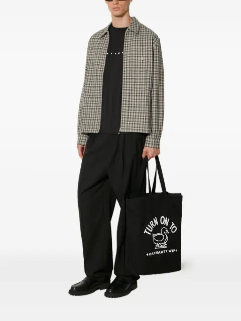 Awake NY checked zip-up shirt jacket