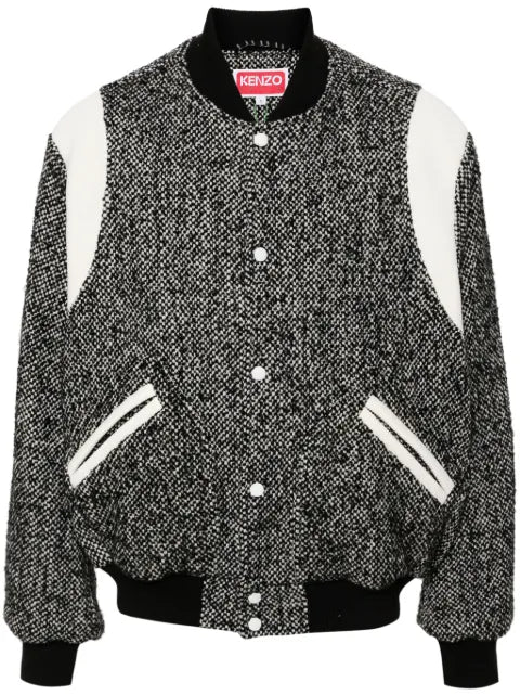 Kenzo marl-knit varsity jacket