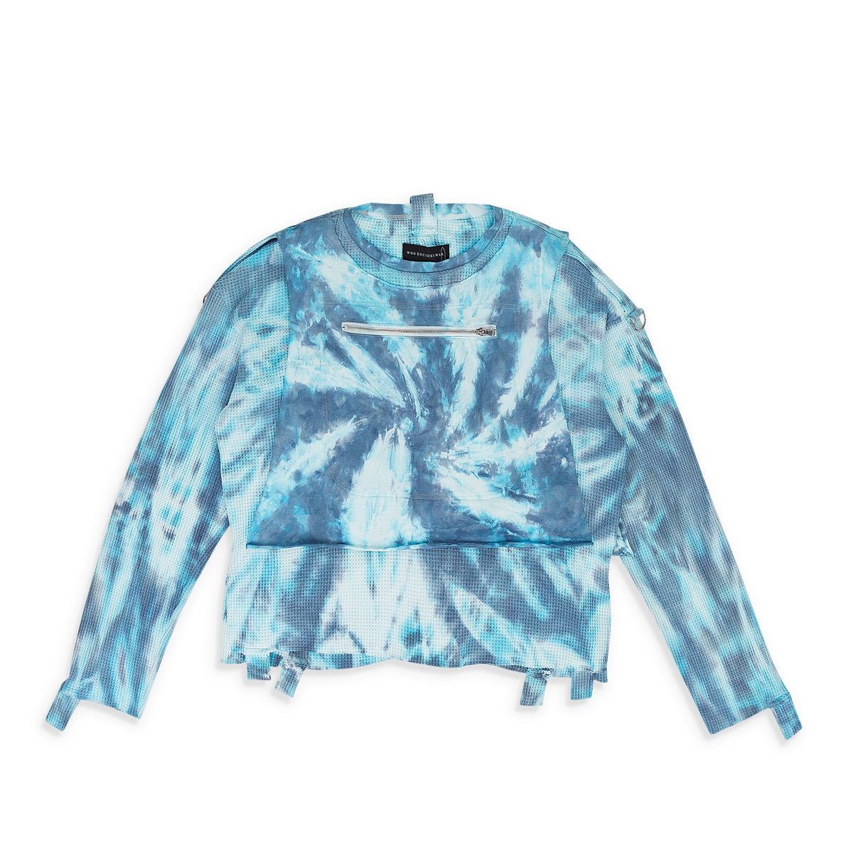 INDIGO LAYERED JERSEY BUTTON-DOWN SHIRT