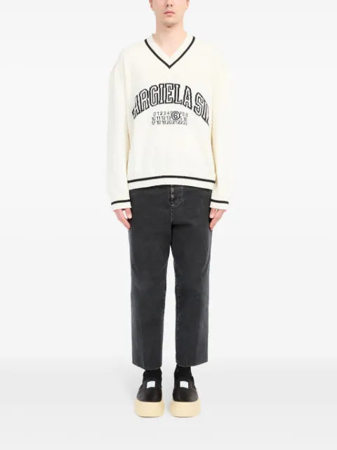 MM6 Maison Margiela numbers-motif jumper