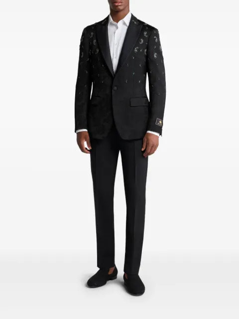 ETRO linen-blend evening jacket