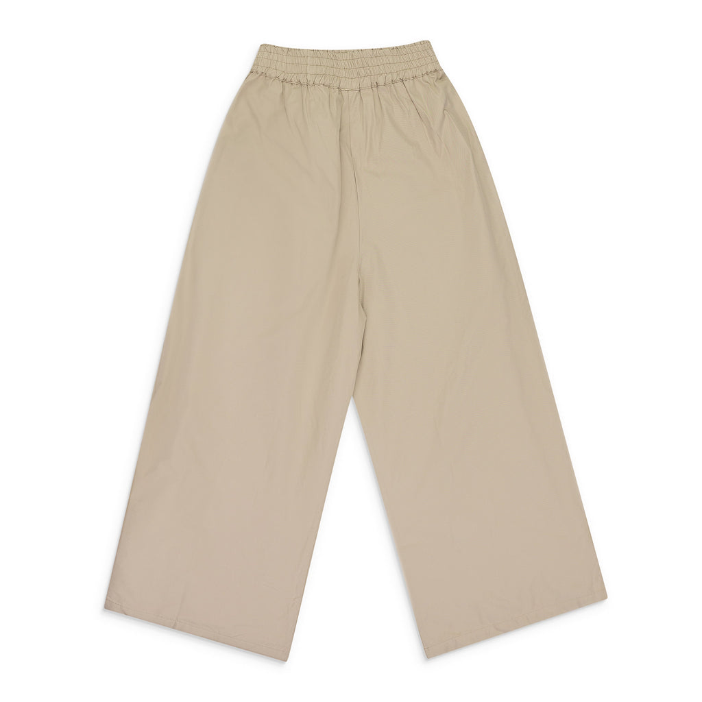 BEIGE WIDE-LEG PANTS