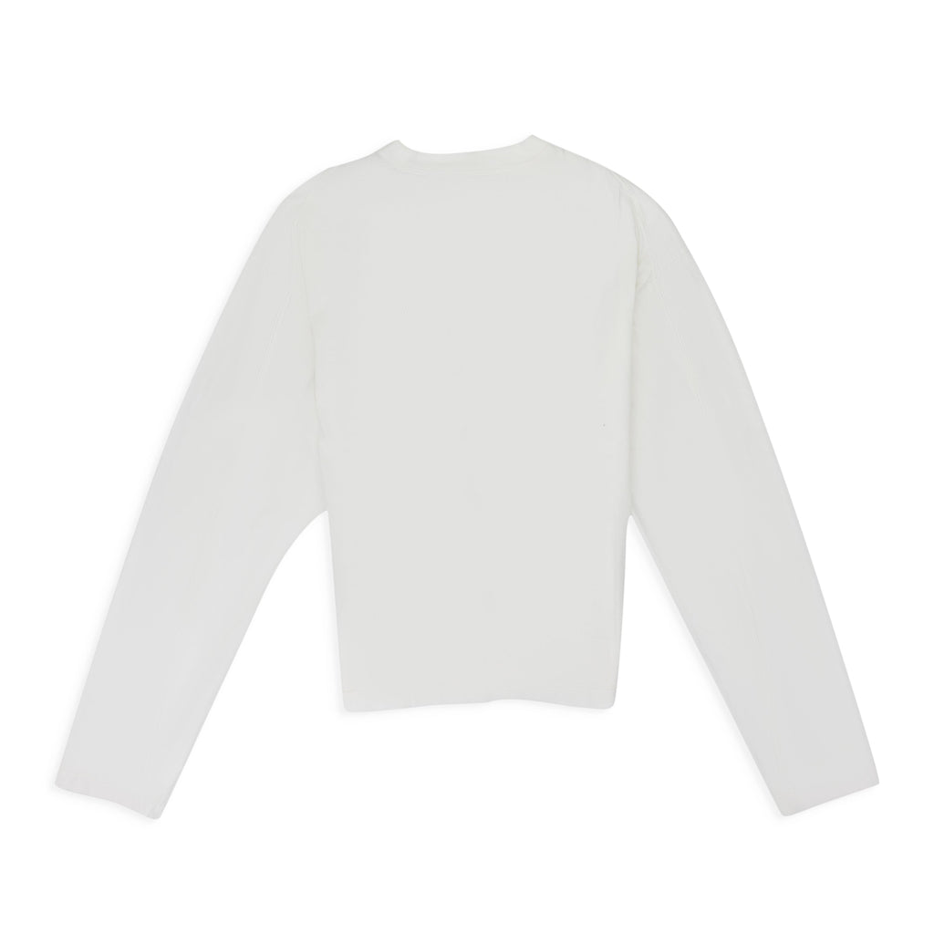 White Embroidered Long Sleeve T-Shirt