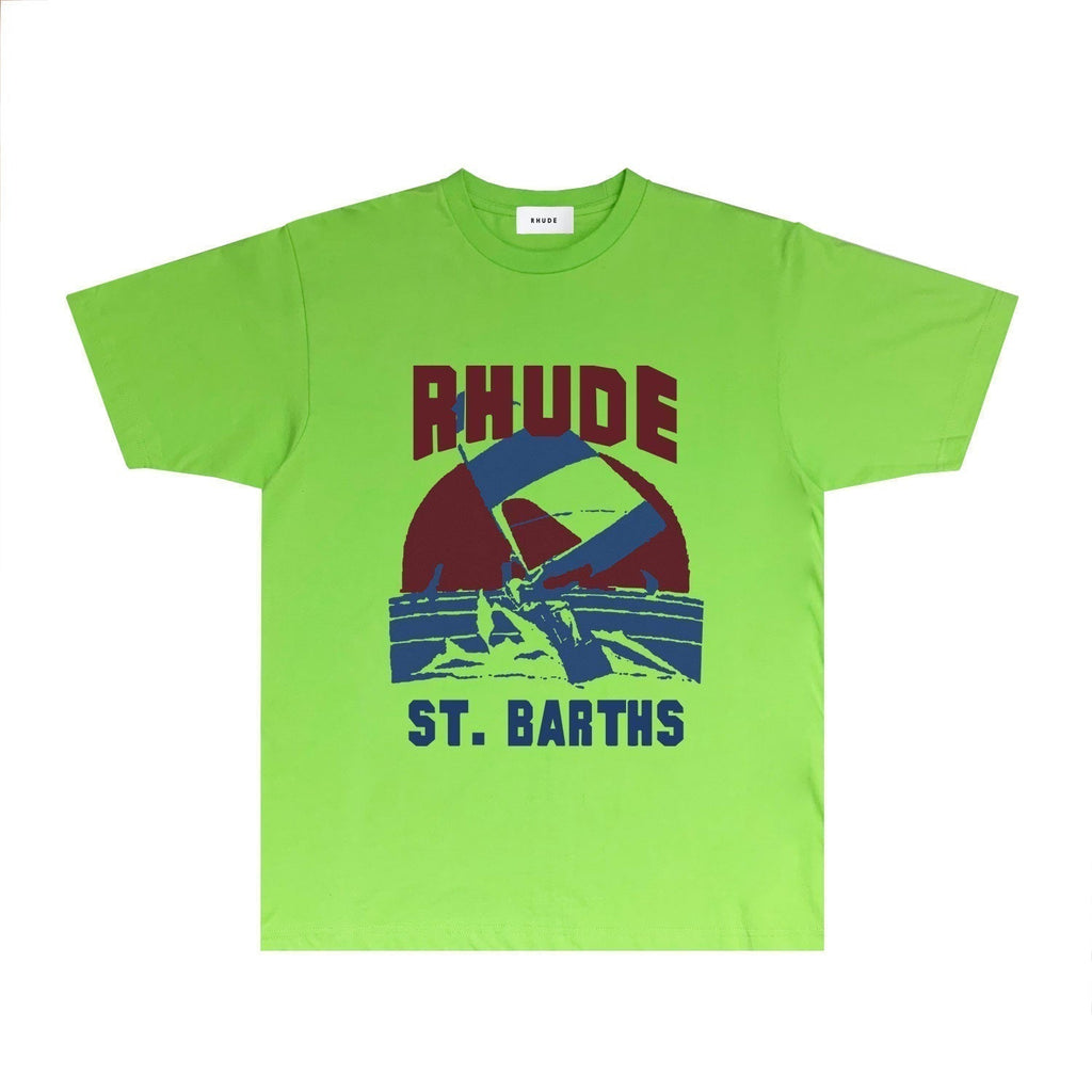 Rhude T-shirts Printed Trendy Pure Cotton