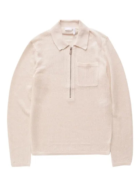 Helmut Lang zip long-sleeve polo sweater