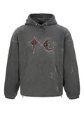 THUG CLUB Rock distressed-details hoodie