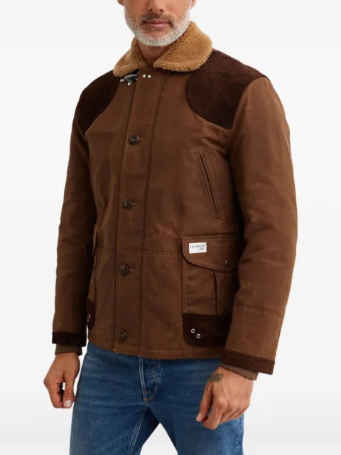 Fay shearling-collar jacket