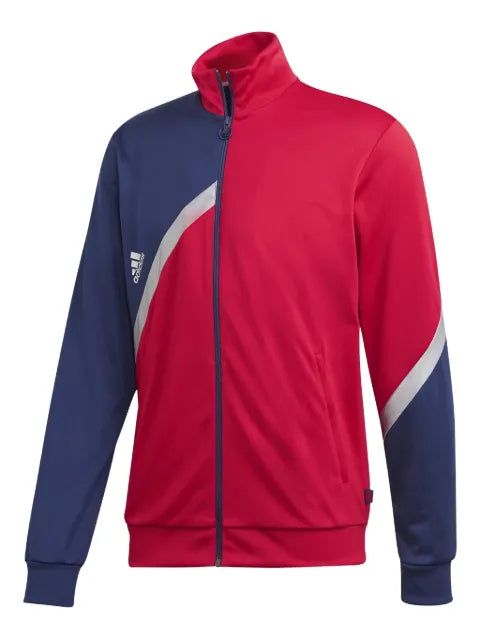 adidas striped zip lightweight jacket