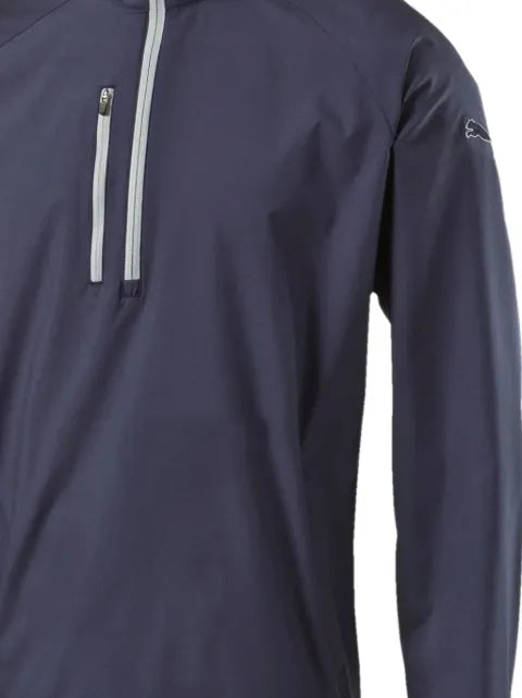 PUMA logo-print long-sleeve wind jacket