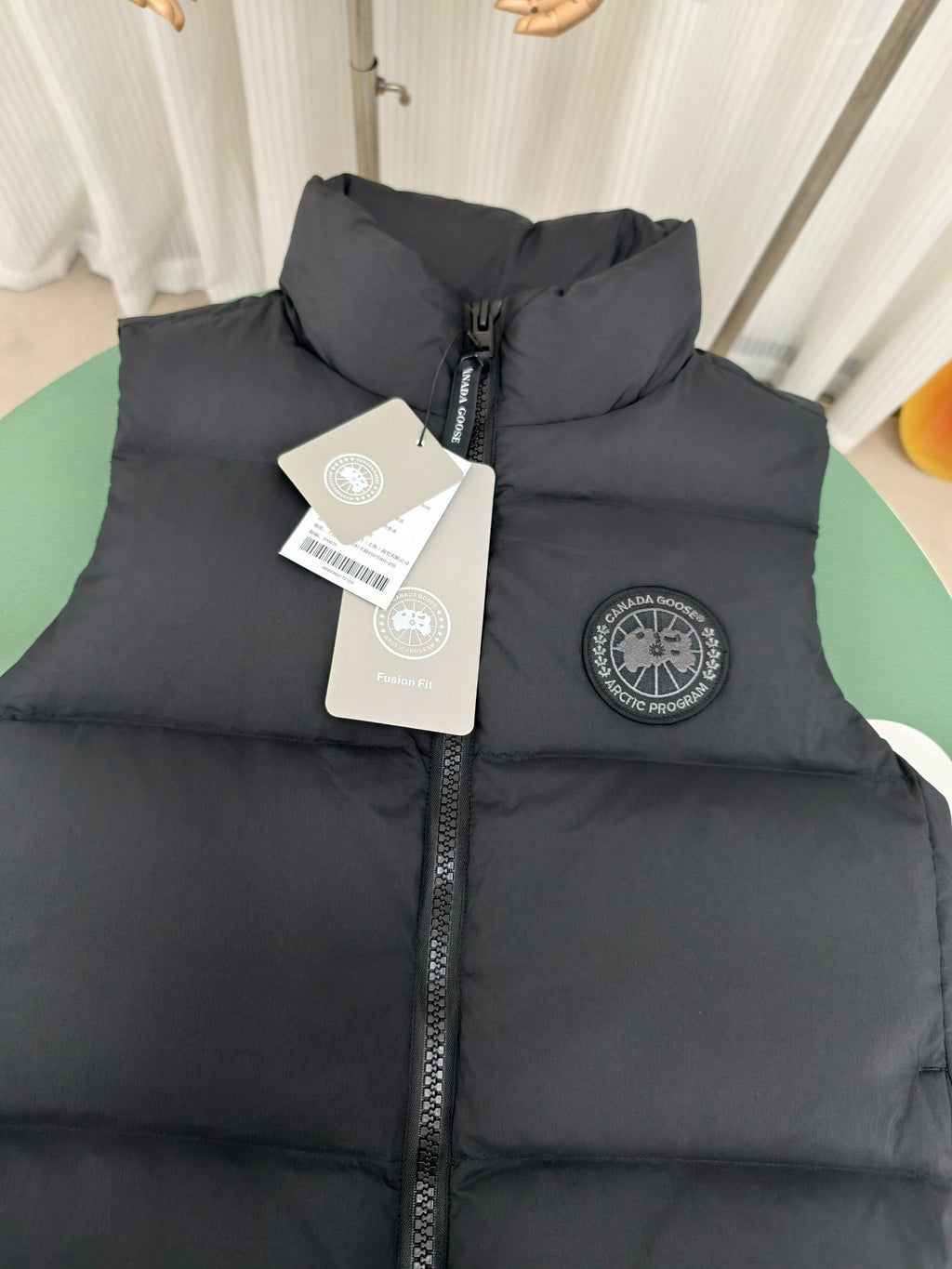 Canada Goose Black Quilted Puffer Vest with Stand Collar