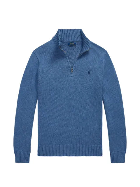 Polo Ralph Lauren quarter-zip cotton mockneck jumper