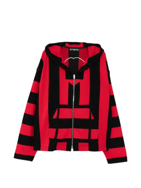 Mastermind World striped drawstring hoodie