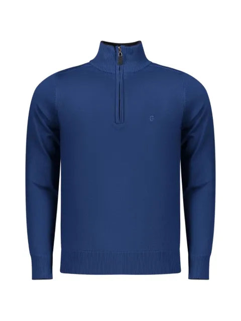 COVERI MOVING zip-neck fine-knit sweater