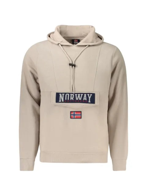 NORWAY 1963 logo-patch flap-pocket hoodie