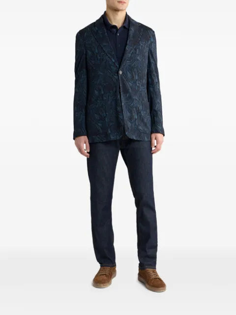 ETRO paisley-motif single-breasted blazer
