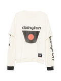 RRR123 layered-design graphic-print sweater
