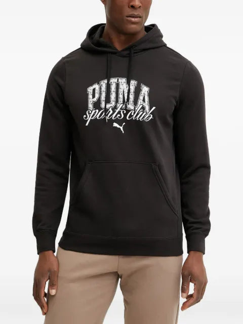 PUMA logo-print drawstring hoodie