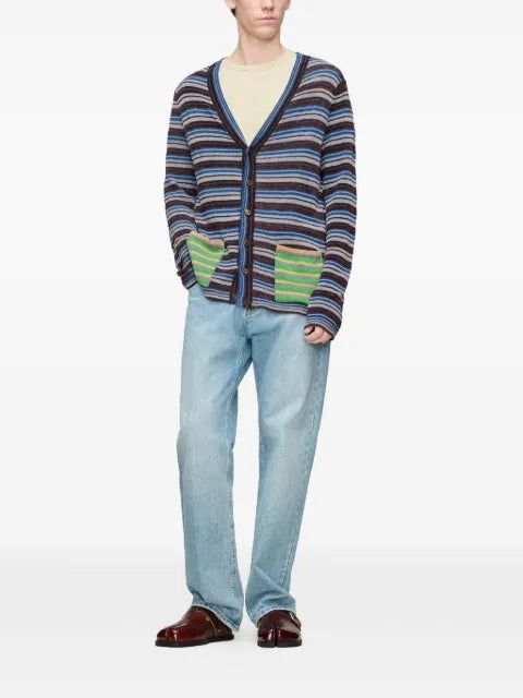 Maison Margiela striped wool cardigan