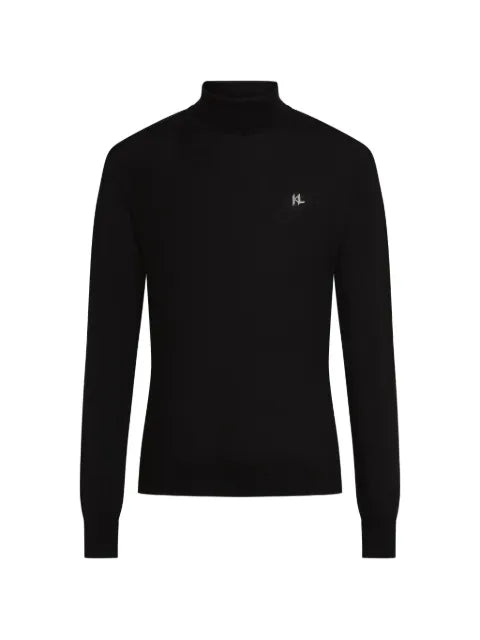 Karl Lagerfeld monogram wool turtleneck sweater