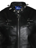 MARKING DISTANCE Gimp studded leather vest