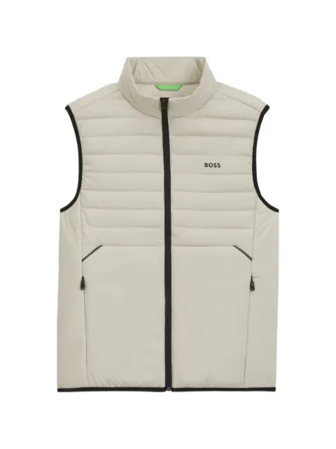 BOSS water-repellent gilet with decorative reflective accents