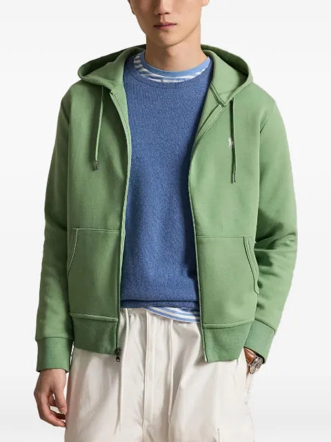 Polo Ralph Lauren logo-embroidered zip-up hoodie