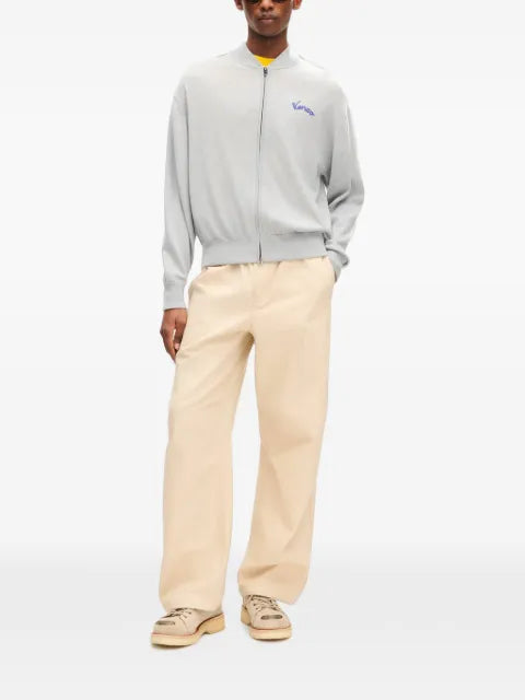 Kenzo Eiffel Tower embroidered zip-up cardigan