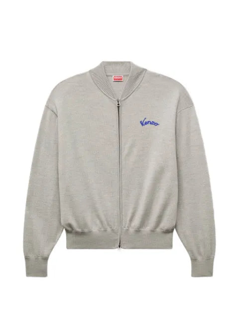 Kenzo Eiffel Tower embroidered zip-up cardigan