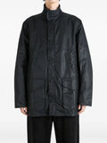 Barbour waxed-finish multi-pocket jacket