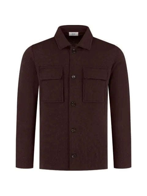 Lardini knitted flap-pocket jacket