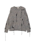 atomo factory distressed marl-knit sweater