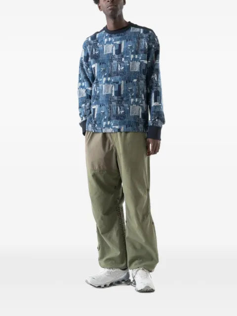 Maharishi Mahaboro patchwork-effect long-sleeve sweatshirt