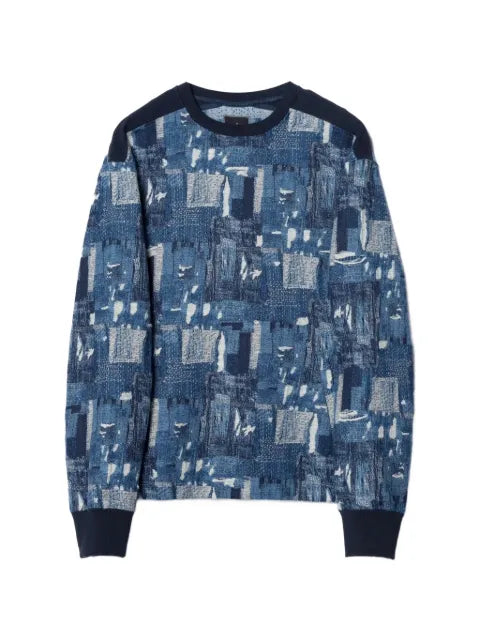 Maharishi Mahaboro patchwork-effect long-sleeve sweatshirt