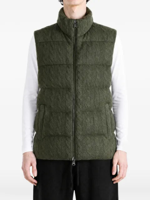 Polo Ralph Lauren cable-knit padded gilet