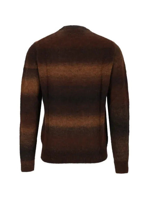Corneliani gradient-stripe knitted sweater
