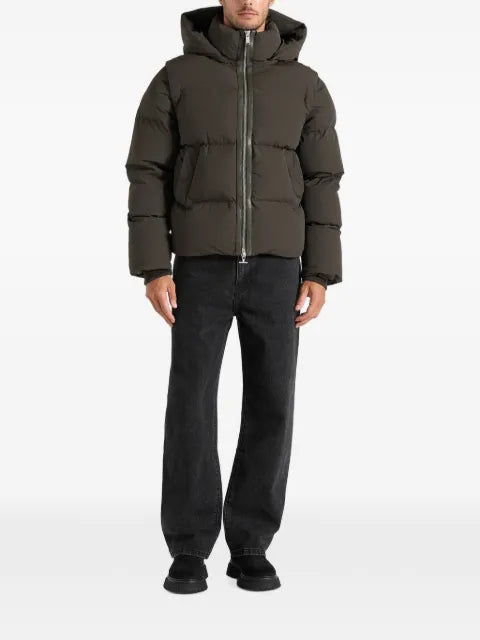 Manière De Voir Eric in olive 2-in-1 puffer/gilet jacket