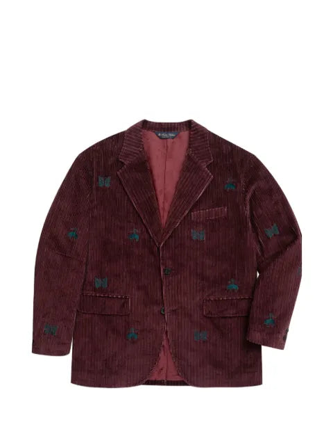 Brooks Brothers x Needles embroidered corduroy sack blazer