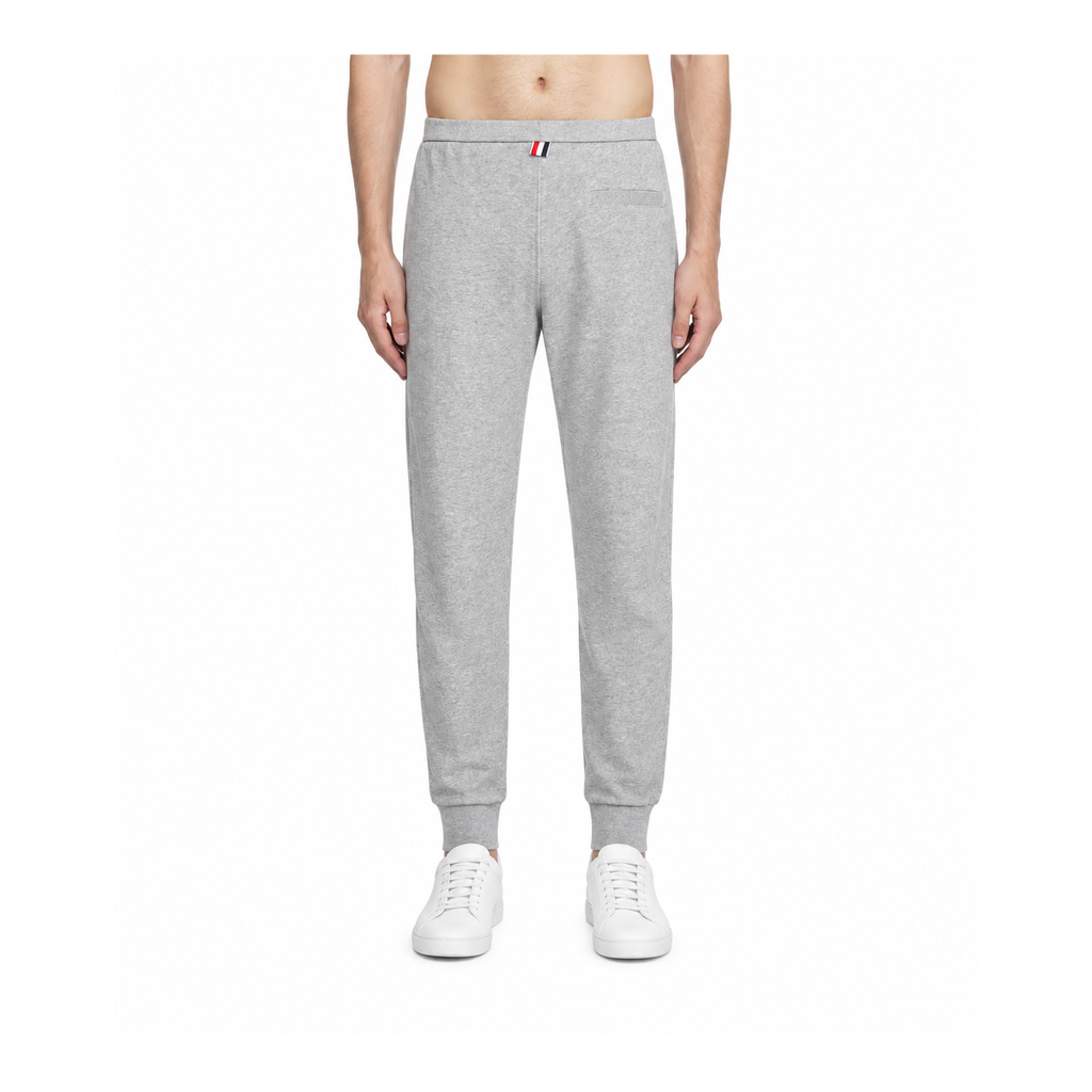 Thom Browne Style Unisex Casual Sweatpants with Signature Four-Bar Detail
