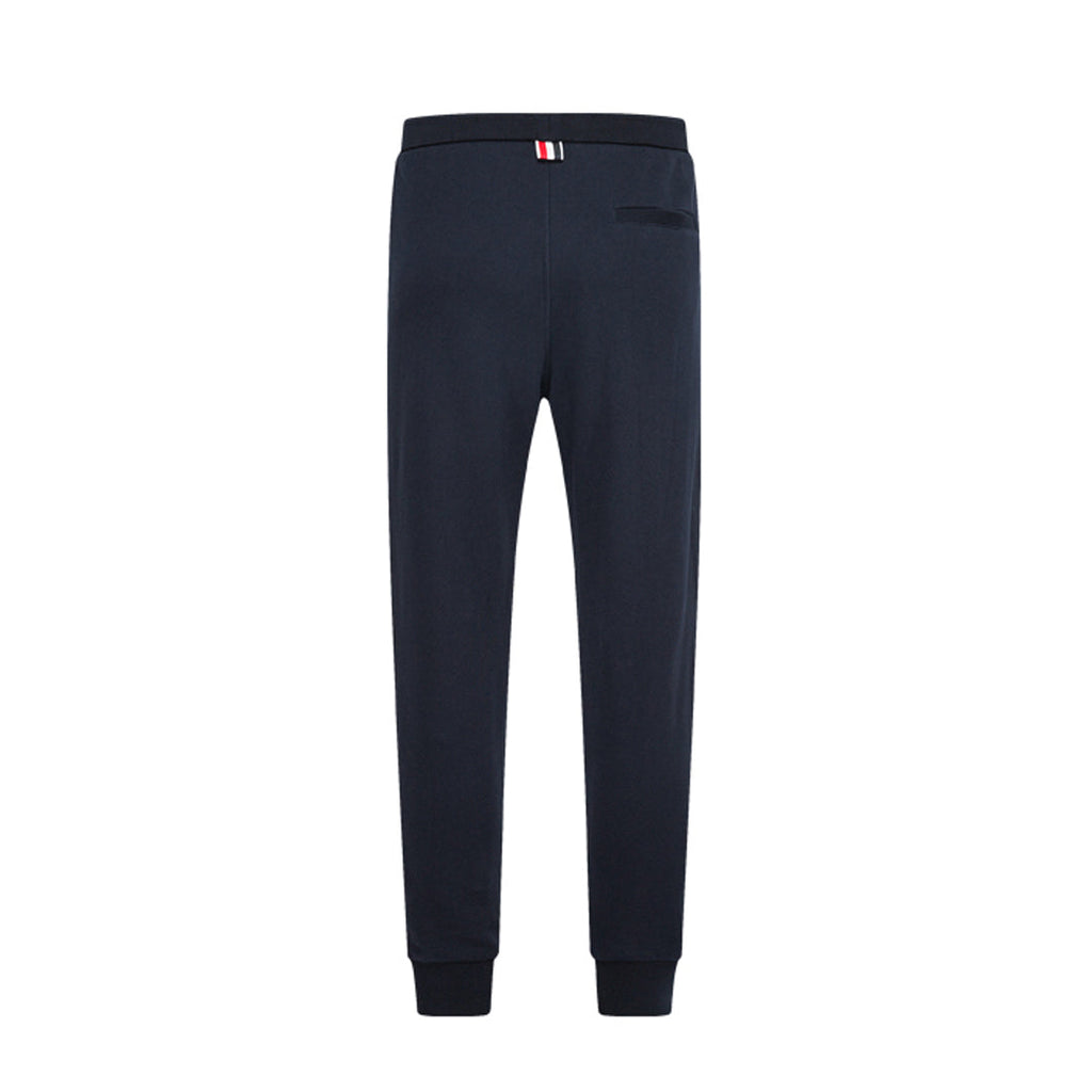 Thom Browne Style Unisex Casual Sweatpants with Signature Four-Bar Detail