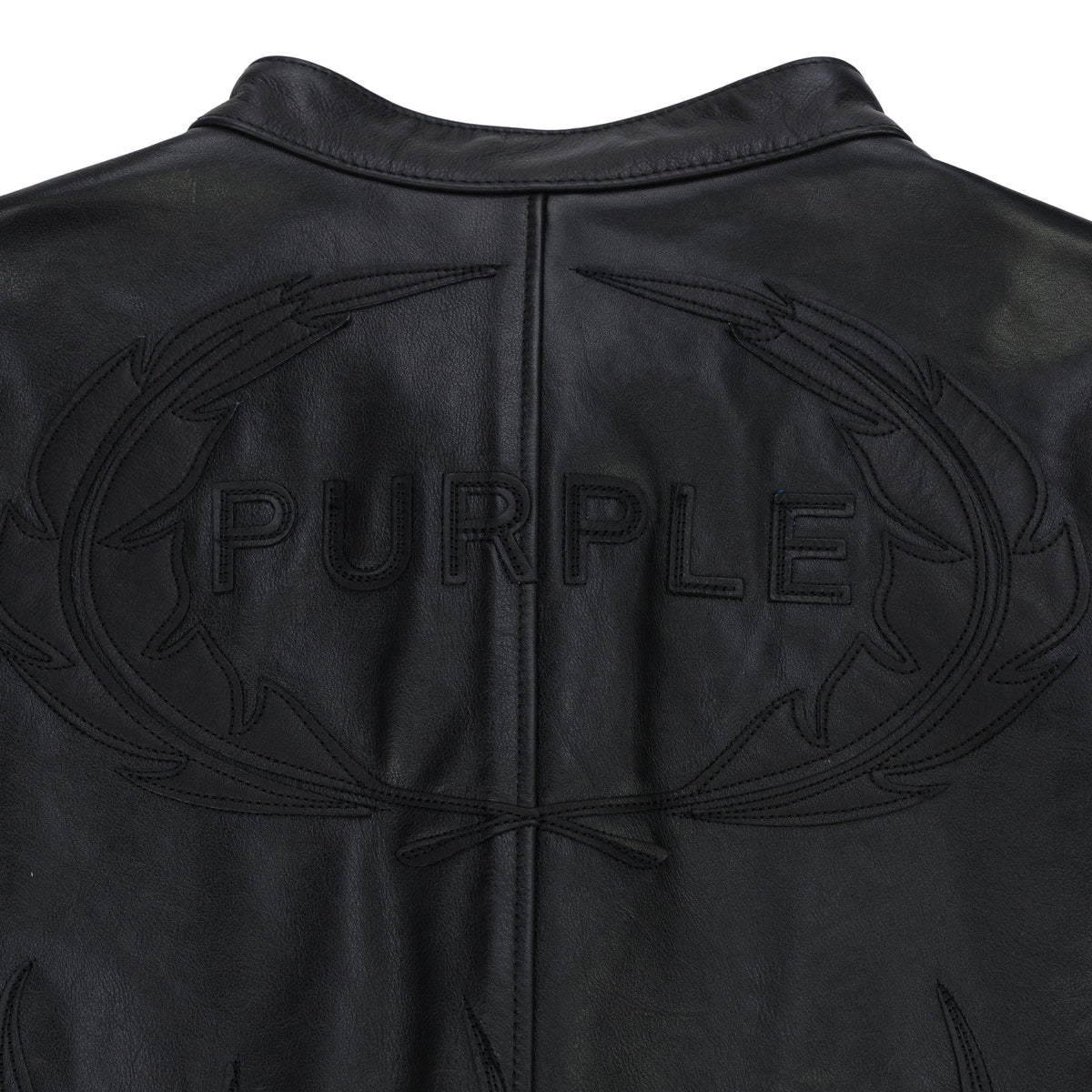 Black Leather Zip Moto Jacket