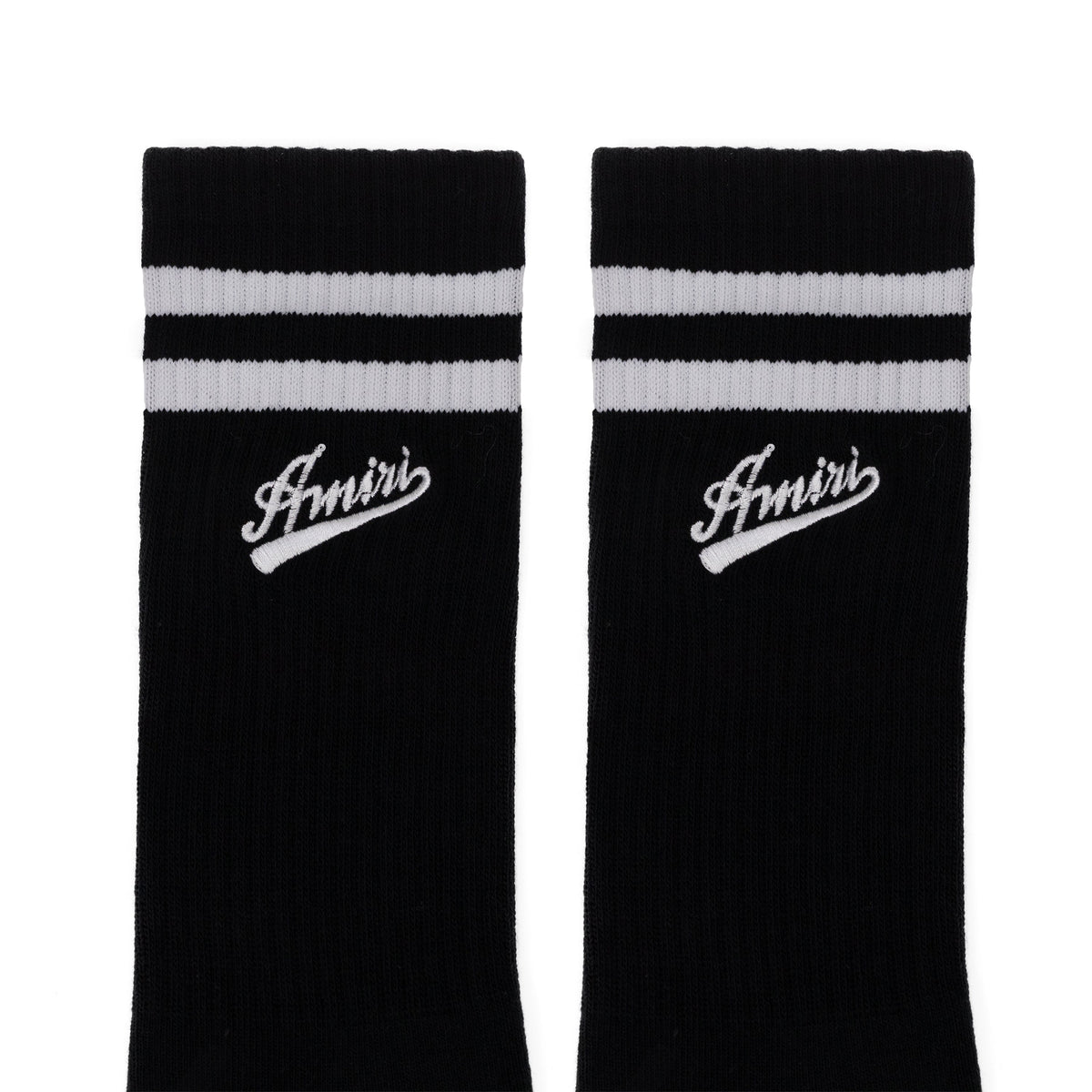 Black/White Varsity Script Sock